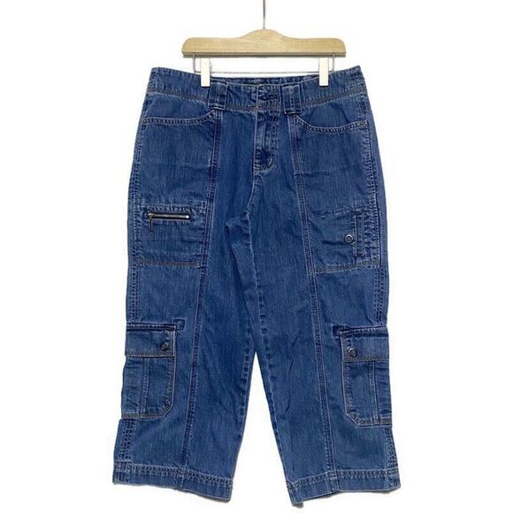 Eddie Bauer Chinos Pants Women's Size 6 Fit Cropped Mercer - Picture 1 of 8